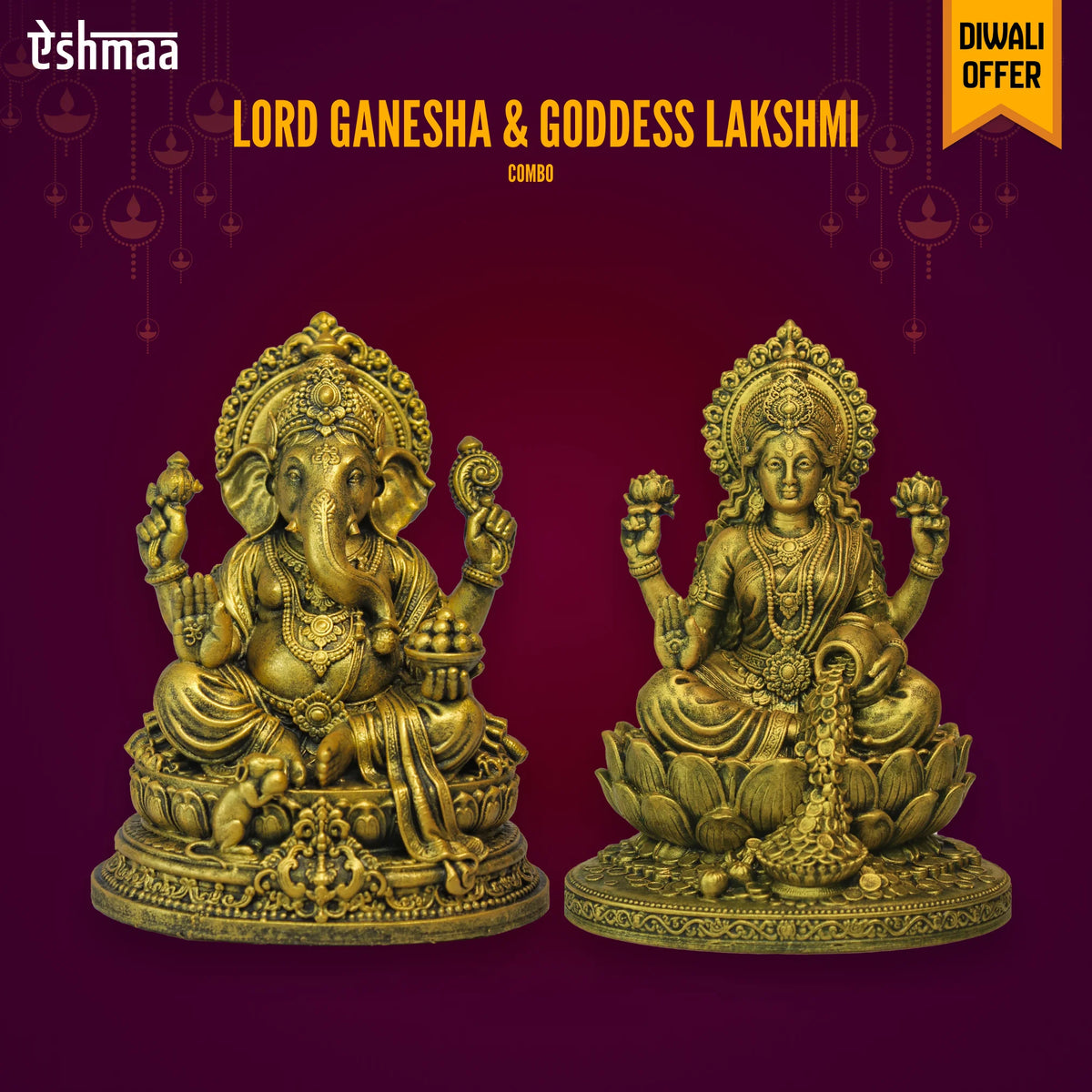 Lord Ganesha & Goddess Lakshmi (Combo)