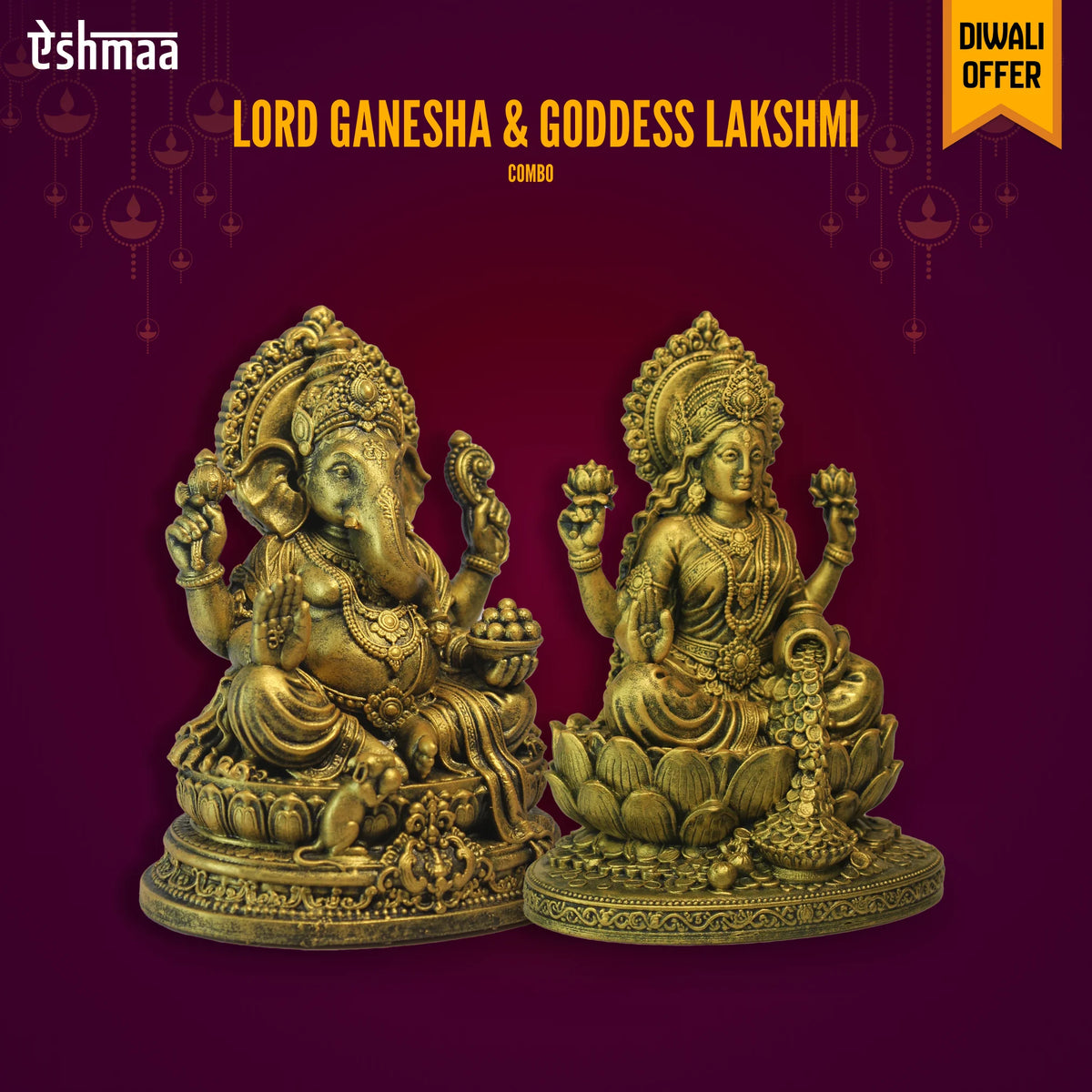 Lord Ganesha & Goddess Lakshmi (Combo)