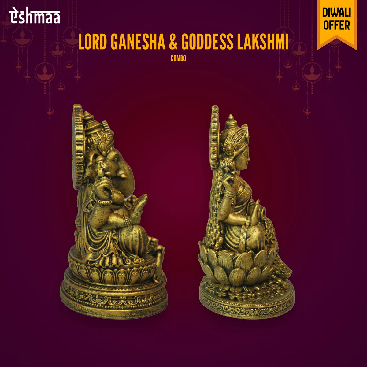 Lord Ganesha & Goddess Lakshmi (Combo)