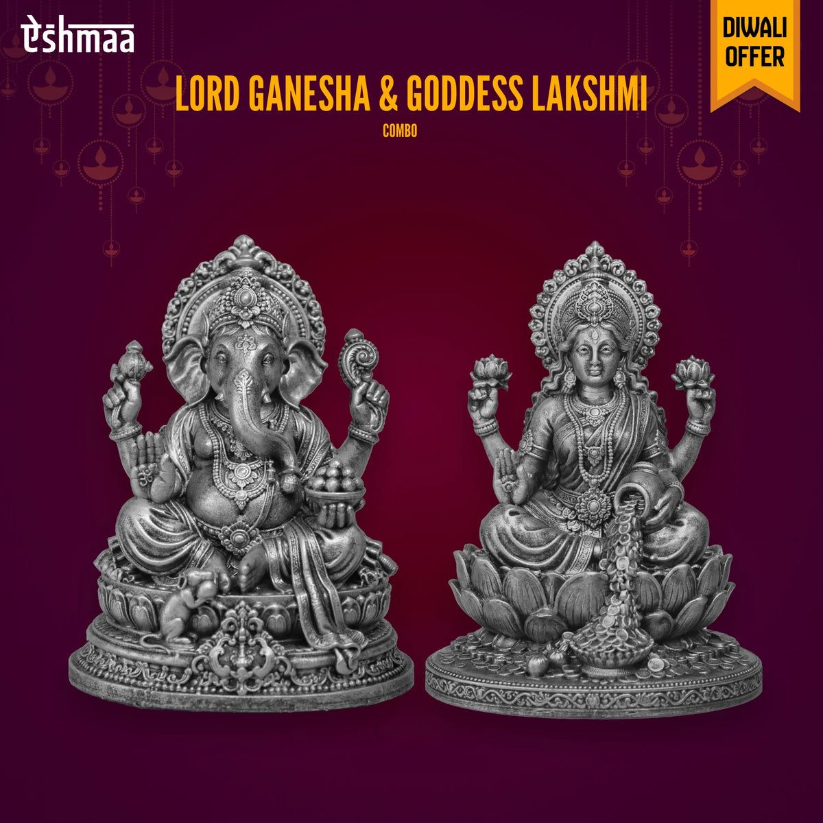 Lord Ganesha & Goddess Lakshmi (Combo)
