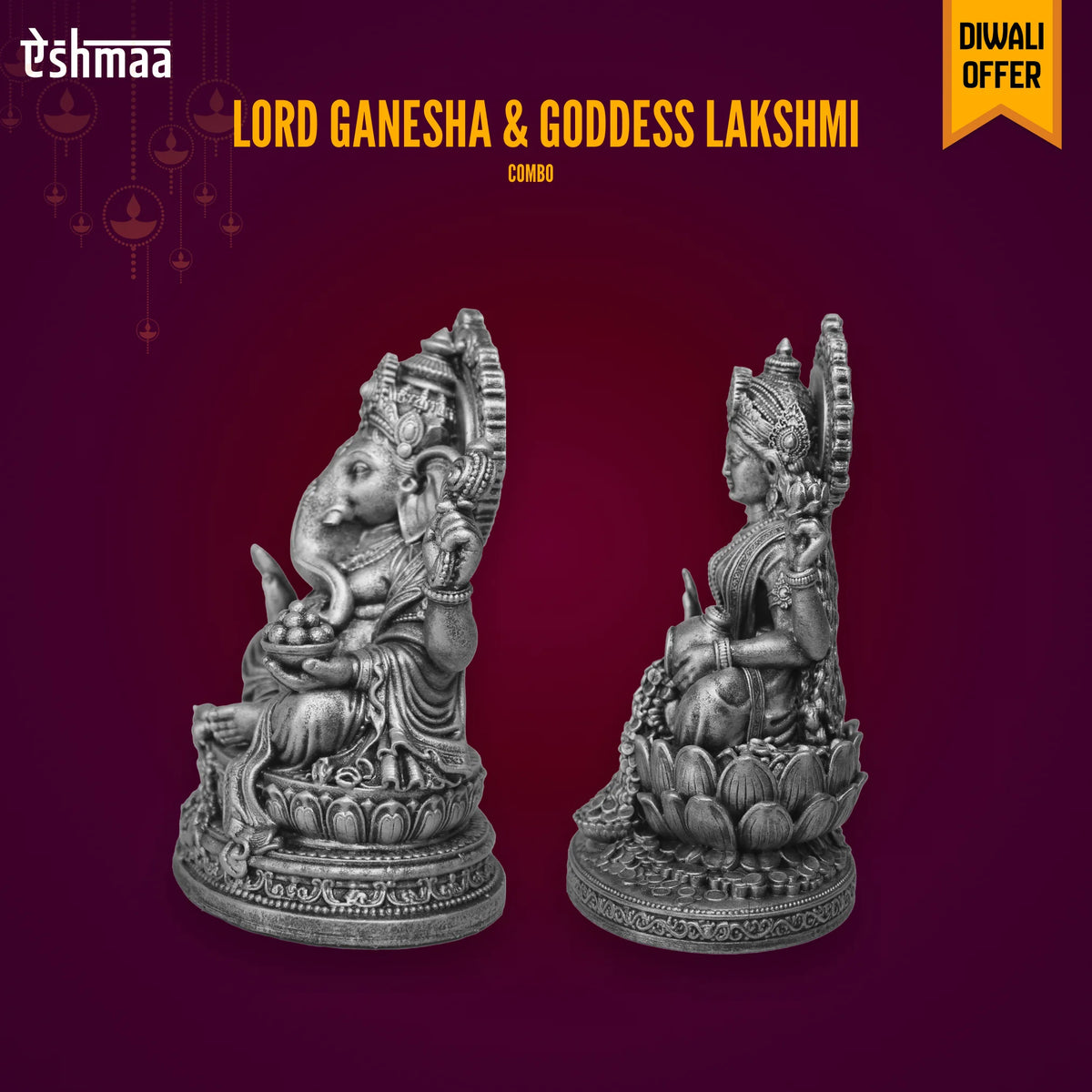 Lord Ganesha & Goddess Lakshmi (Combo)