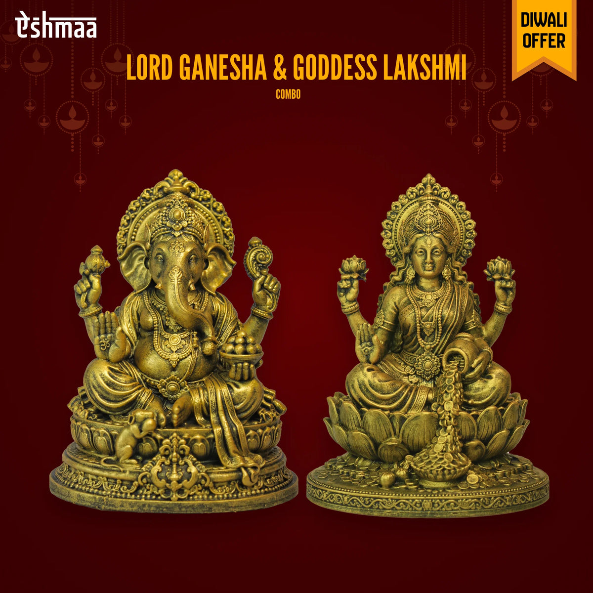 Lord Ganesha & Goddess Lakshmi (Combo)