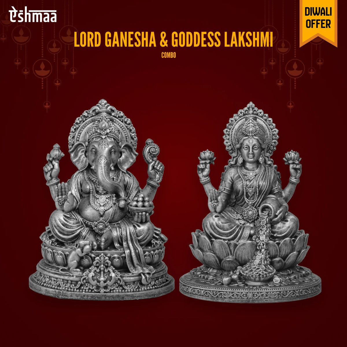 Lord Ganesha & Goddess Lakshmi (Combo)